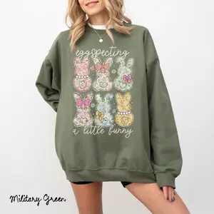 Easter Pregnancy Announcement Sweatshirt, First Baby Shirt, Pregnant Baby Reveal Crewneck, Mothers Day Gift, Going To Have A Baby