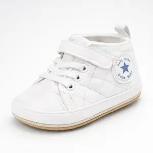 Baby High Top First Walker Shoes Soft Sole Non Slip Infant Sneakers