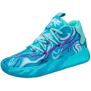 Unisex Lace Up High Top Basketball Shoes Chinese Style Breathable Non Slip Outdoor Sneakers Cushioning Workout Shoes for Fitness Training Athletic