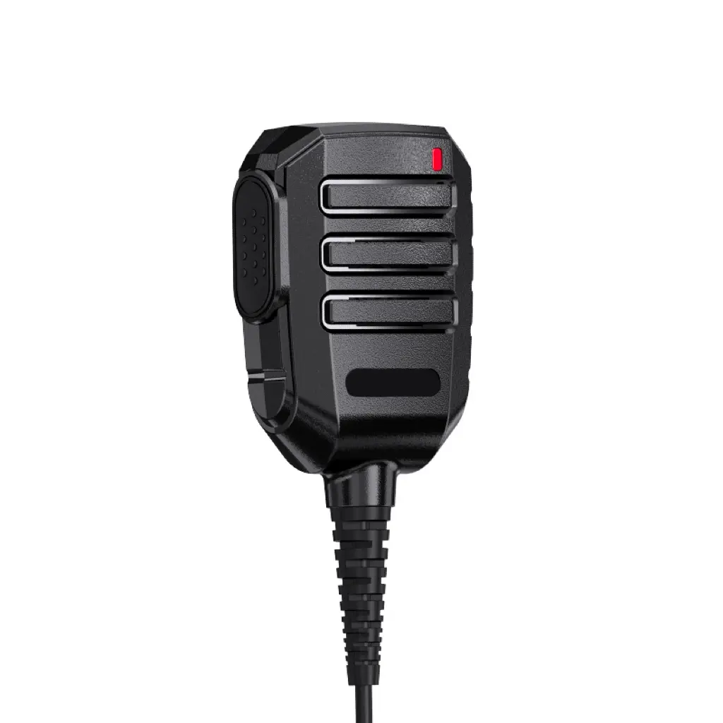 M6 Professional Handheld Portable Walkie Talkie Microphone Speaker with IP54 Waterproof 360° Rotating Clip Big PTT Button K-head