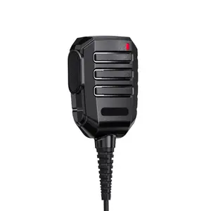 M6 Professional Handheld Portable Walkie Talkie Microphone Speaker with IP54 Waterproof 360° Rotating Clip Big PTT Button K-head