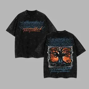 Lorna Shore 'I Feel the Everblack Festering Within Me' Retro Unisex Washed Hoodie Shirt, Lorna Shore 2026 Tour Merch, Unisex Oversize Deathcore Rock Band Cotton T-shirt Gift For Rock Music Lovers, Lorna Shore Merch 4GE