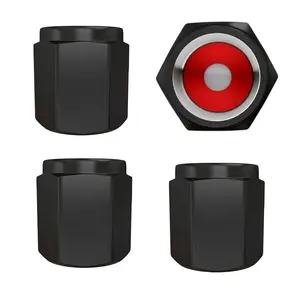 LOUEI Universal Car Tire Valve Stem Caps Metal Protective Dust Cover for BMW Mercedes HONDA LEXUS SUV Truck Rugged Weather Resistant