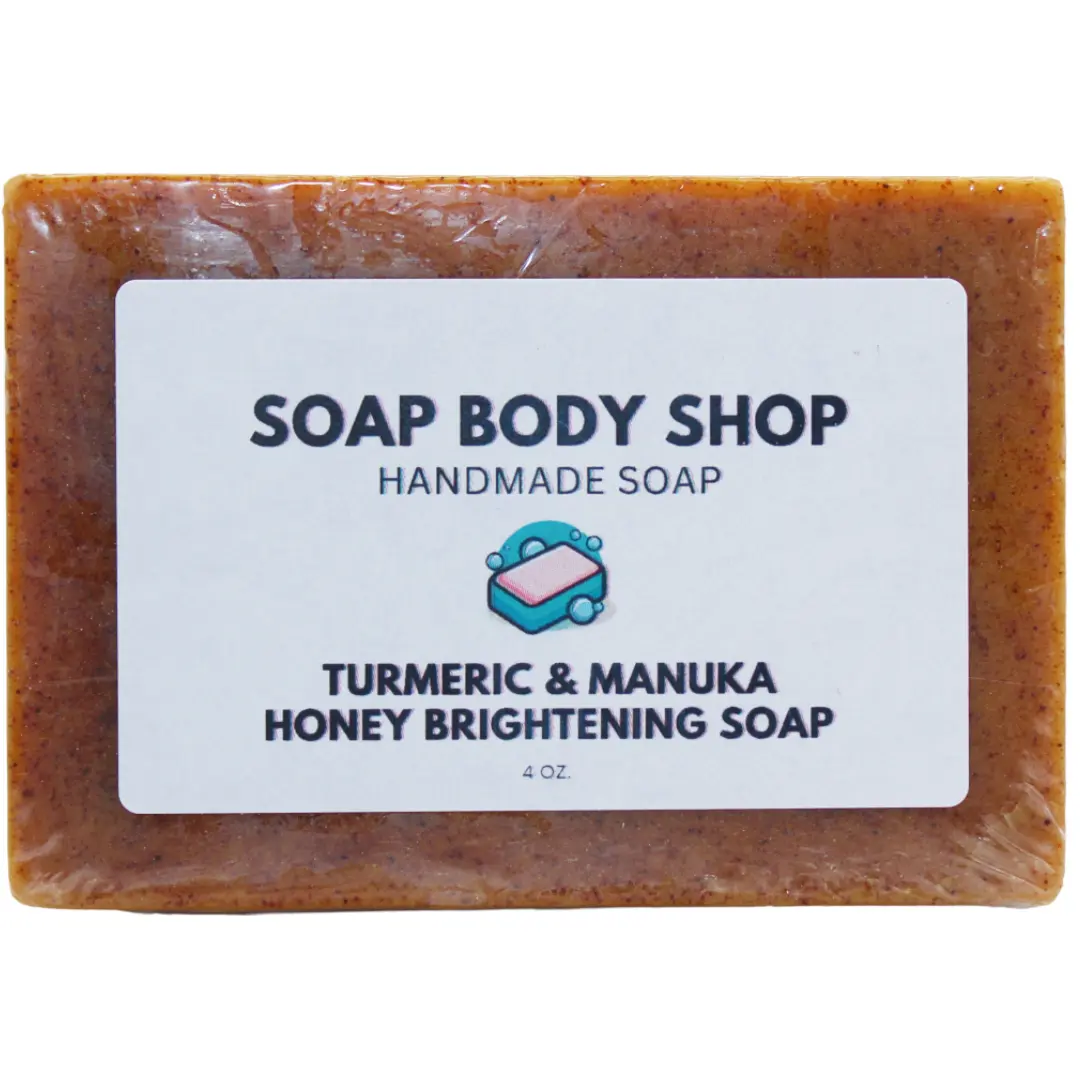 Turmeric & Manuka Honey Soap, Glowing Skin, Goat's Milk, Coconut, Sandalwood, Daily Use, Even Out Skin Tone, Gentle Cleansing, Radiance, Soothing turmeric honey