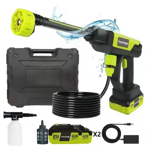 Carry two 4000 mAh batteries ToolerAngel Cordless Pressure Washer and Single Port Charger Base, Bottle Portable Washer for Car,Home Cleaning & Garden Watering