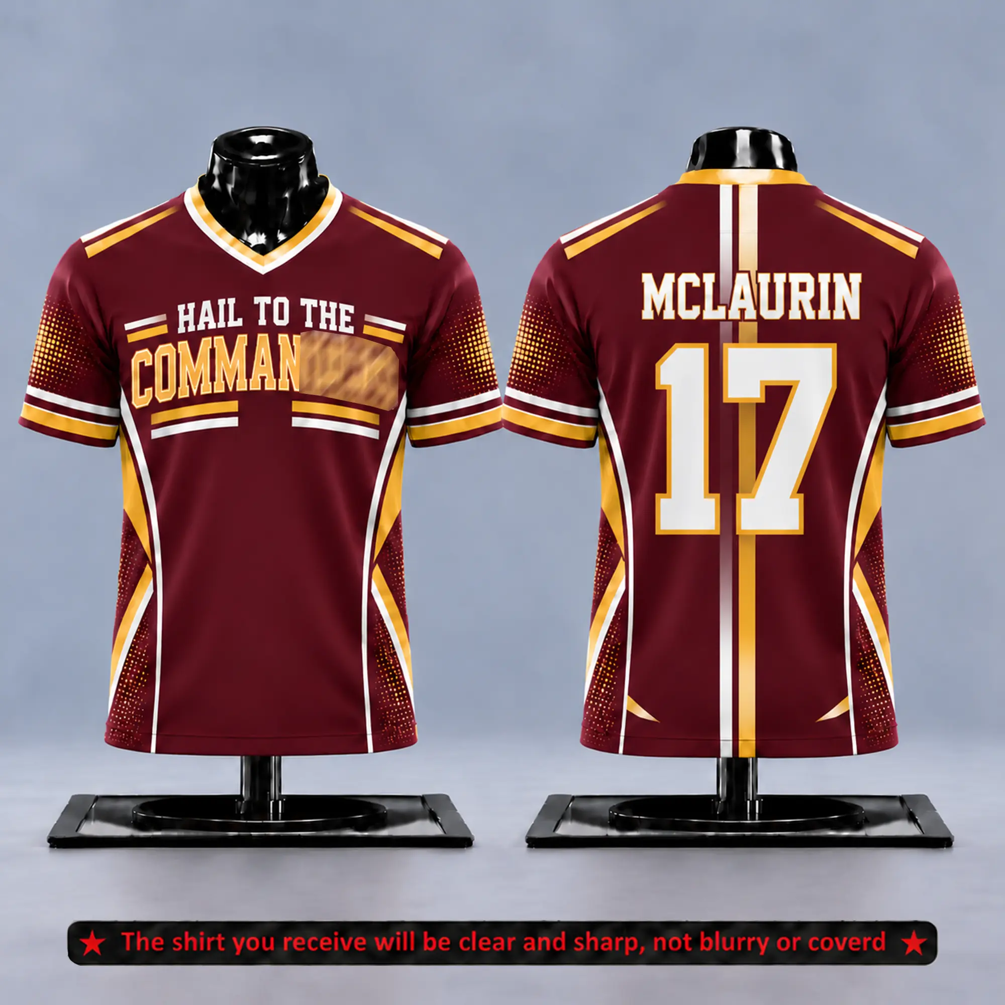 [Stars.Std] Terry McLaurin 17 Lightweight Breathable Fabric Jersey, Washington Football Fan Merch, Football Unisex Game Day Apparel, Gift For Football Fans, Husband