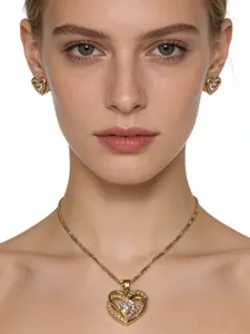 Fashionable Heart Jewelry Gift Box Set, New Birthday Present for Girlfriend, Anniversary Valentine's Day Accessory, Casual Style