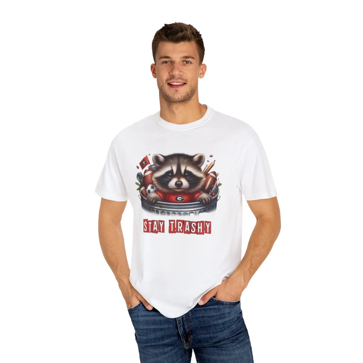 Sray trashy, GA Bulldogs themed Unisex Garment-Dyed T-shirt