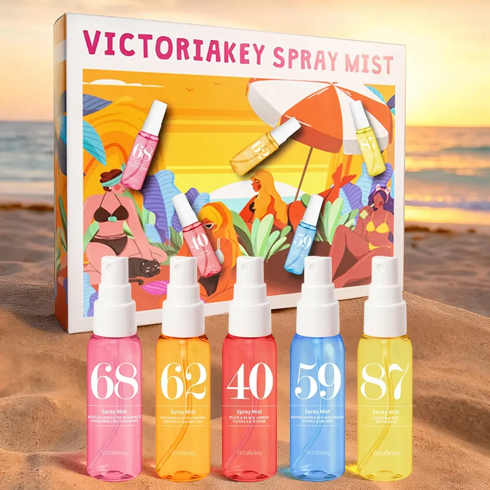 Limited Edition Summer Brazilian Perfume Spray Set, Body Perfume Sprays, Natural Fresh Scent, Ideal for Travel Home Office Use, Perfect Holiday Gift Choice, Daily Fragrance