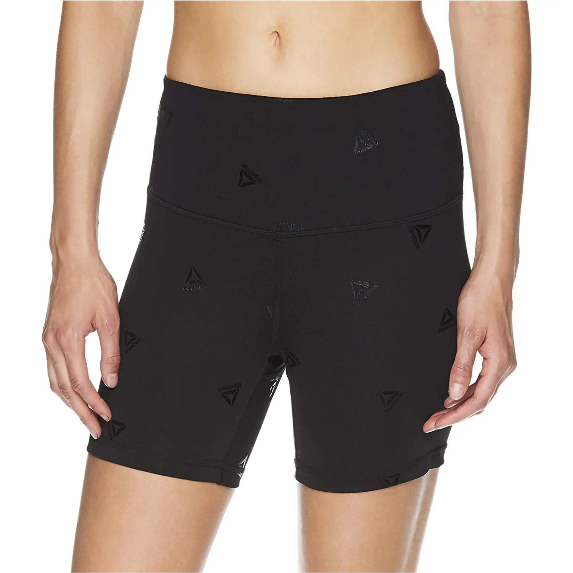 Reebok Womens Fitted Highrise Athletic Workout Shorts