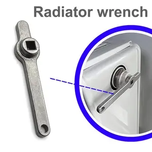 Stainless Steel Radiator Valve Wrench, Corrosion Resistant Square Handle, Integrated Design, Durable Heating Vent Tool