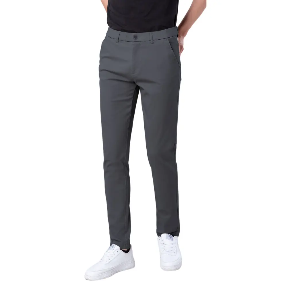 Plaid&Plain Skinny Fit Chino Pants Men's Casual Cotton Trousers Plaid&Plain Skinny Fit Chino Pants Men's Casual Cotton Trousers