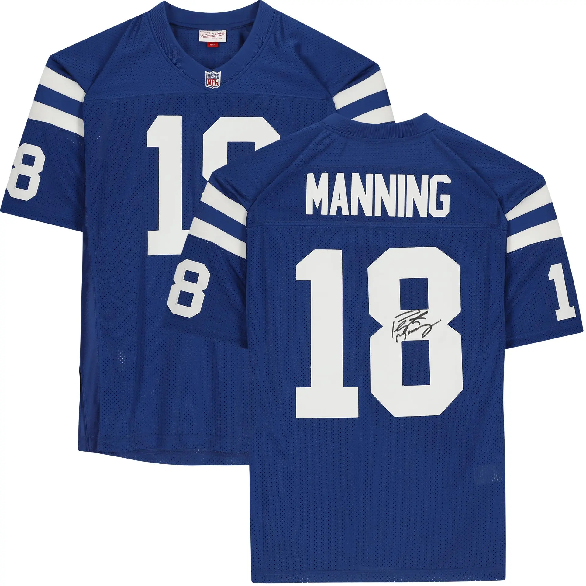 Peyton Manning Indianapolis Colts Autographed Mitchell & Ness Blue Authentic Jersey - Fanatics Authentic Certified