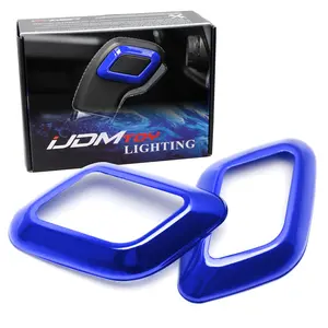 iJDMTOY 2pc Set Rally Blue Aluminum Shift Knob Handle Decoration Cover Trims For Ford 2015-2020 F-150/Raptor