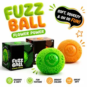 Fuzz Ball Squishy Stress Ball, Soft Sensory Fidget Toy, Moldable Squeeze Ball for Adults Anxiety Relief, Calming Desk Fuzz Squishies