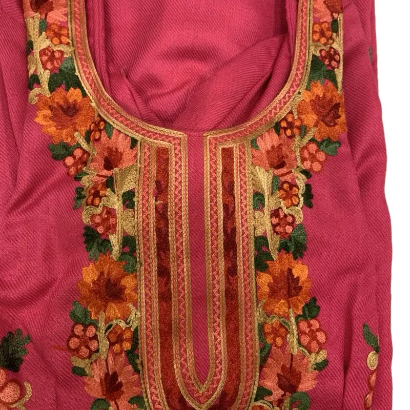 Pashmina Wool 3 Piece Suit with Thread Embroidery for Women - Floral Design, Comfortable Fit, Ideal for Various Occasions