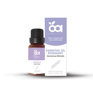 Rosemary Essential Oil by Organic Alley (10 mL) | Pure Rosmarinus Officinalis Oil for Hair, Skin & Clarity