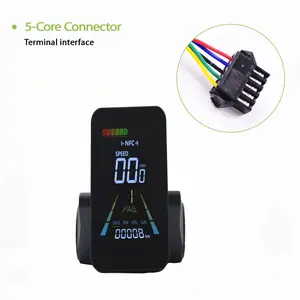 Advanced Wired Electric Bicycle Computer LCD Display, NFC Unlock, Type-C Charging Port for Phone, Suitable for Various E-Bikes