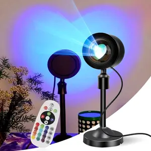 Sunset Lamp Mini Projector, RGB Sunset Projection Lamp, Adjustable LED Lights for Coffee Cable, Desk Projectors Ambient Night Light for Bedroom Photography, Home Essentials, Room Accessories halloween sign cheap fun fall candleszn fall mum ar ar big