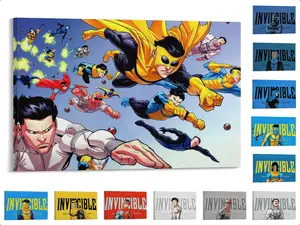 Invincible War Themed Canvas Poster Mark'sUniverse Variant Art Wall Decor Comic StyleGift for Teens Living Room Bedroom Dorm