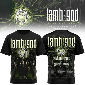 Lamb Of God Into Oblivion 2026 Tour Shirt Extreme Metal Concert Graphic Tees Classic Unisex T-Shirt Regular Fit Streetwear for Fashion Lovers