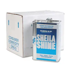 212 MAIN Sheila Shine Stainless Steel Cleaner & Surface Polish, 4 Cans (1 Gal Each, 4/Carton) – Water-Repellent Household Appliance Cleaning Solution