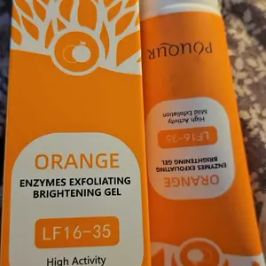 Orange Exfoliating Gel, Moisturizer Face Body Scrub Gel,Deep Cleansing Moisturizing Facial Exfoliator,Natural Orange Peeling Gel Face Scrub