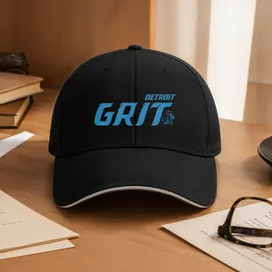 Grit-Detroit Baseball Cap - Lightweight and breathable, suitable for sports, outdoor activities, fishing, etc. - Unisex style suitable for all seasons, white/blue color scheme, fashionable and stylish, a must-have for sports enthusiasts.