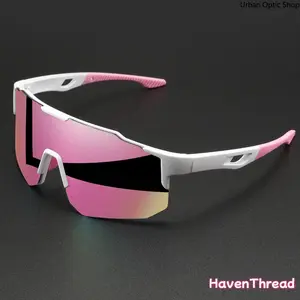 HavenThread Oversized Wraparound Sports Sunglasses for Men Women UV400 Protection Colorful Windproof Anti Glare Eyewear Comfort Fit Unisex Shades for Cycling Hiking Running Fishing Outdoor Activities