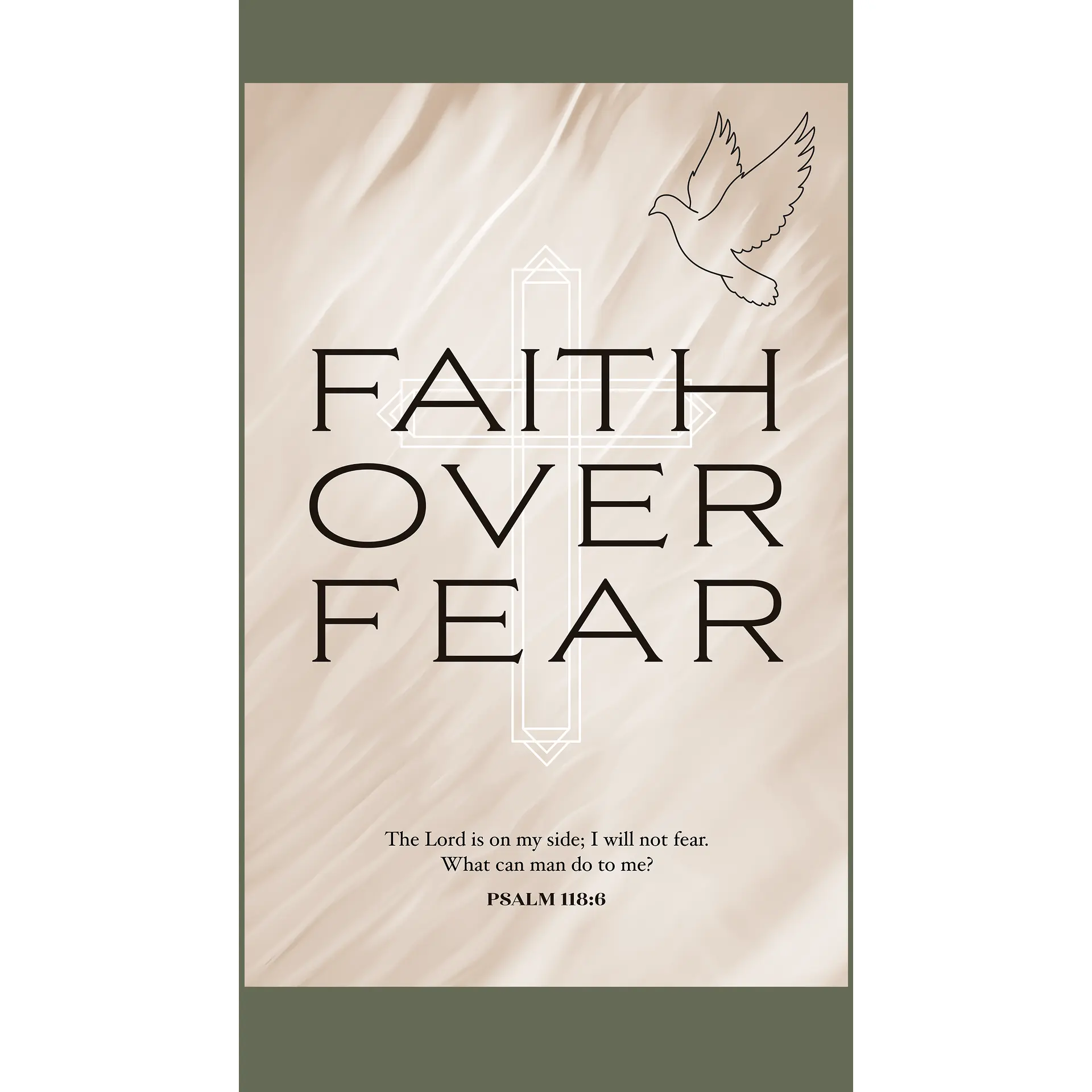 Faith Over Fear Print | Psalm 118:6