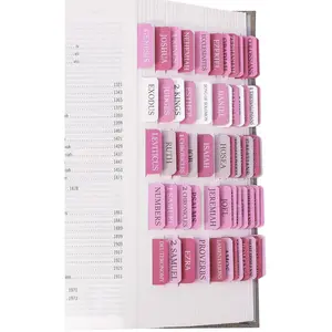 Pink Bible Tabs for Women & Men, Laminated Bible Tabs for Study Bible, Boho Theme Bible Tabs for Easy Navigation, Simplify Your Bible Reading Experience with Easy-to-Use Indexing Tabs