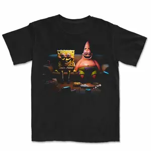 Spongebob Grillz Patrick T-shirt, Crewneck Vintage unisex meme graphic tees , For Men, For Women, Gift For Him Gift For Her, Tops Day Menswear