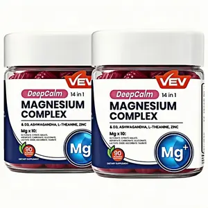 New Shop Deal! VEV DeepCalm 14-in-1 Magnesium Gummies Complex – Magnesium Glycinate Multivitamin Complex Supplement, D3, Ashwagandha, L-theanine, Zinc – 90 Count, supplements for men and women, Essential Magnesium Fitness Supplement, Vegan, No Sugar