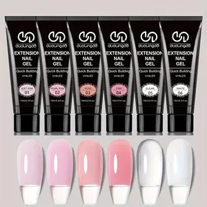 6 Pcs Nail Extension Gel Makeup Set Long Lasting Natural Quick Drying Nail Polish Non Harmful Low Smell Nail Accessories Manicure Cosmetic