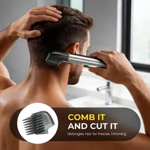Men's body hair trimmer, groin hair trimmer, men's rechargeable pubic hair trimmer, men's body shaving device, men's body hair organizer, back shaving device, men's back hair trimmer, men's bikini trimmer, gift for men, Valentine's Day gift