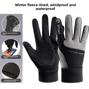Men’s Winter Ski Gloves: Waterproof, Touchscreen-Compatible, Fleece-Lined & Anti-Slip for Cycling & Outdoor Sports