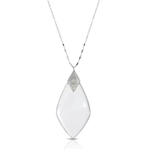 Maya Silver Labradorite - Magnifier Pendant Necklace