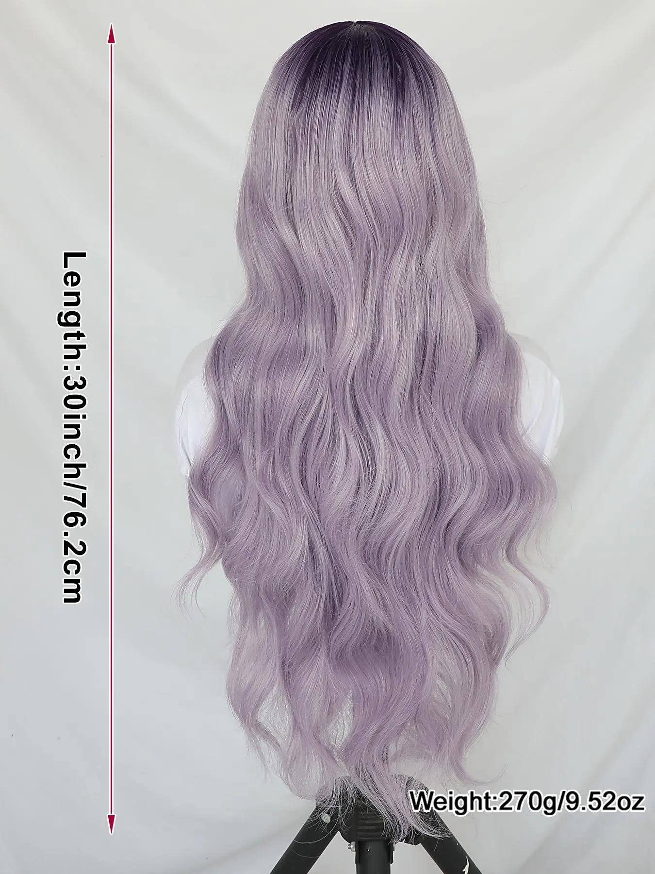30 Inch Deep Pink Long Hair Body Wavy Wigs for Women  display picture 1
