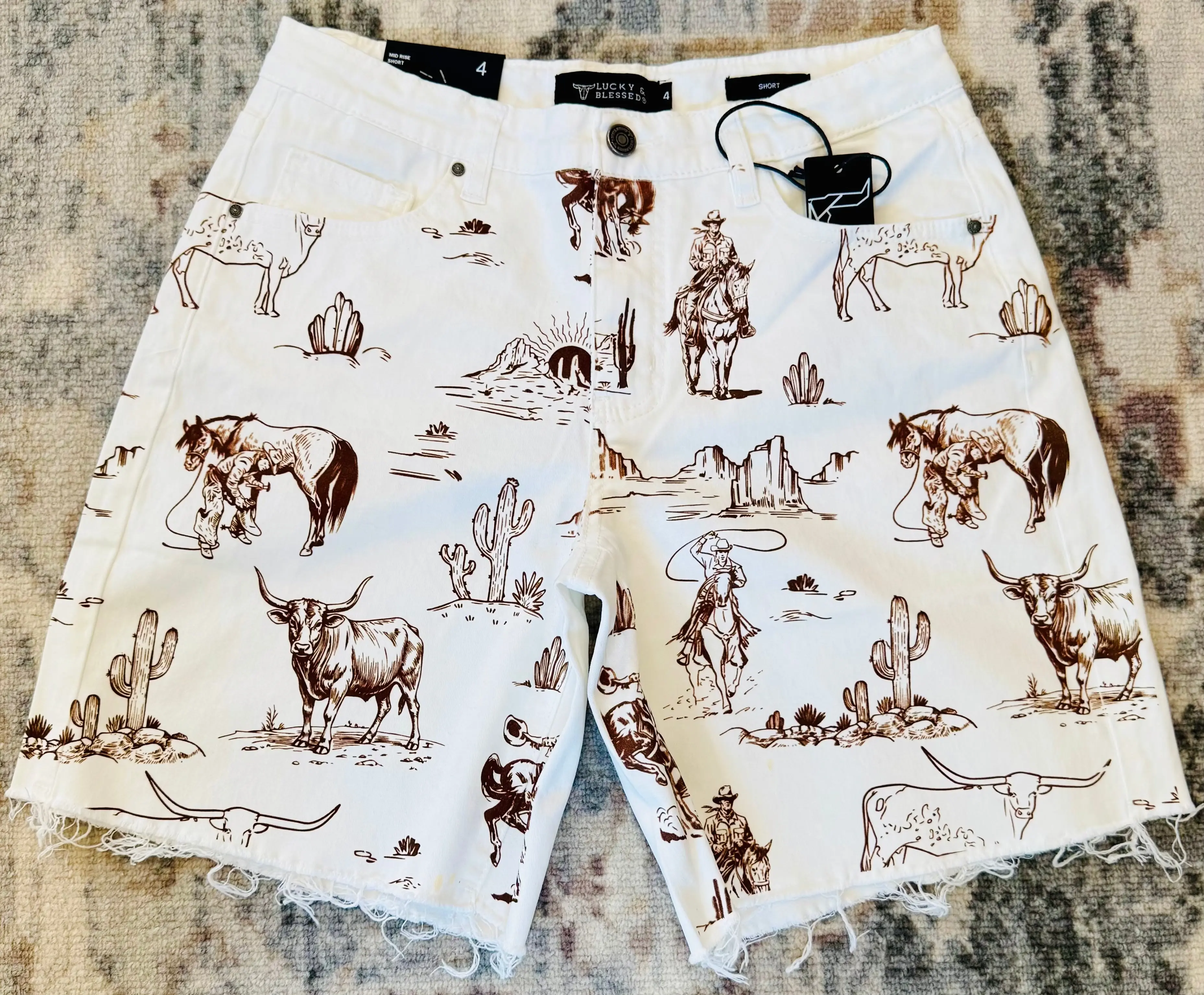 Desert Sketch Denim Shorts