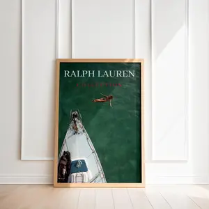 Ralph Lauren Poster, Vintage Fashion Magazine Poster, Retro Fashion Art, Luxury Fashion Print, Old Ralph Lauren, Wall Art -Poster Unframed