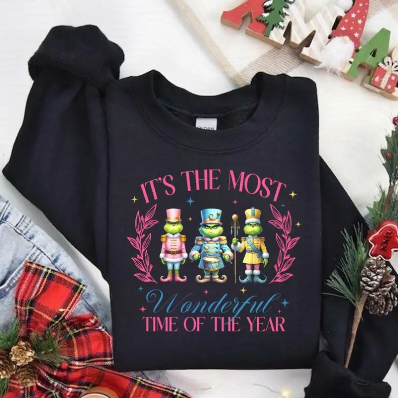 Green Pink Nutcracker Friends T-Shirt, Hoodie, Sweatshirt | Funny Christmas Nightmare & Christmas Means Guy Design | Xmas Character Apparel