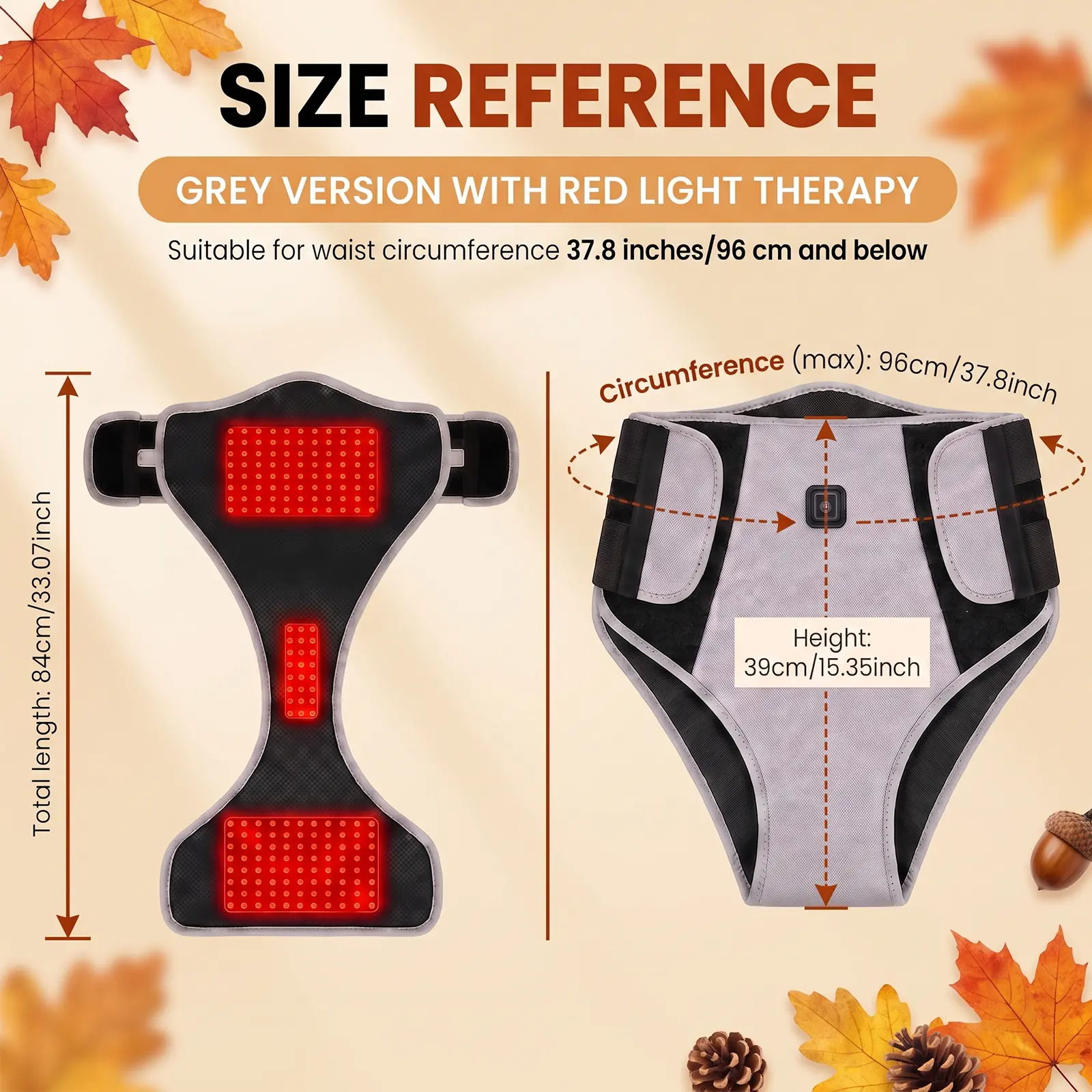 WEBACK Abdominal Cramp Relief Wrap with Red Light Therapy - 30S Fast Heating Pad & Vibration Massager for Period Pain, Bloating, and Women's Monthly Comfort