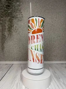 20oz Tumbler with Bluetooth Speaker Chasing Sunsets