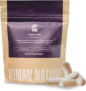 Human Nature Fine Tune for Focus Digestive Health with Himalayan Shilajit Real Salt & Kelp 90 Capsules Daily Wellness Formula