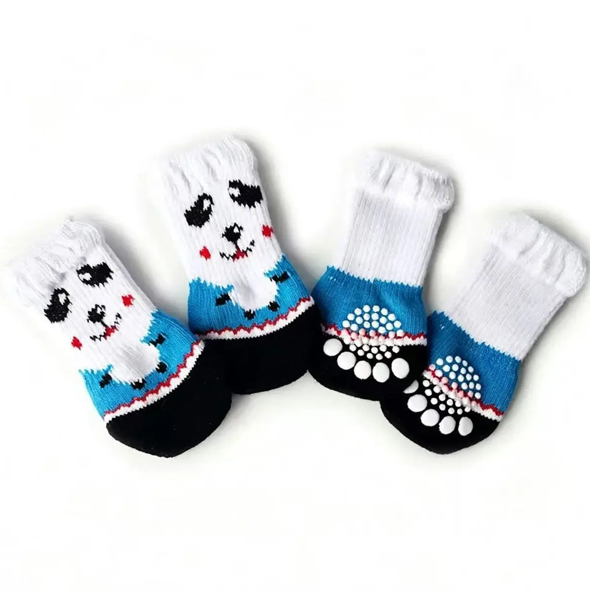 All-Season Pet Paw Socks Set, Non-Slip Bottom, Scratch-Resistant, Durable, Breathable, Comfortable for Small to Medium Cats and Dogs