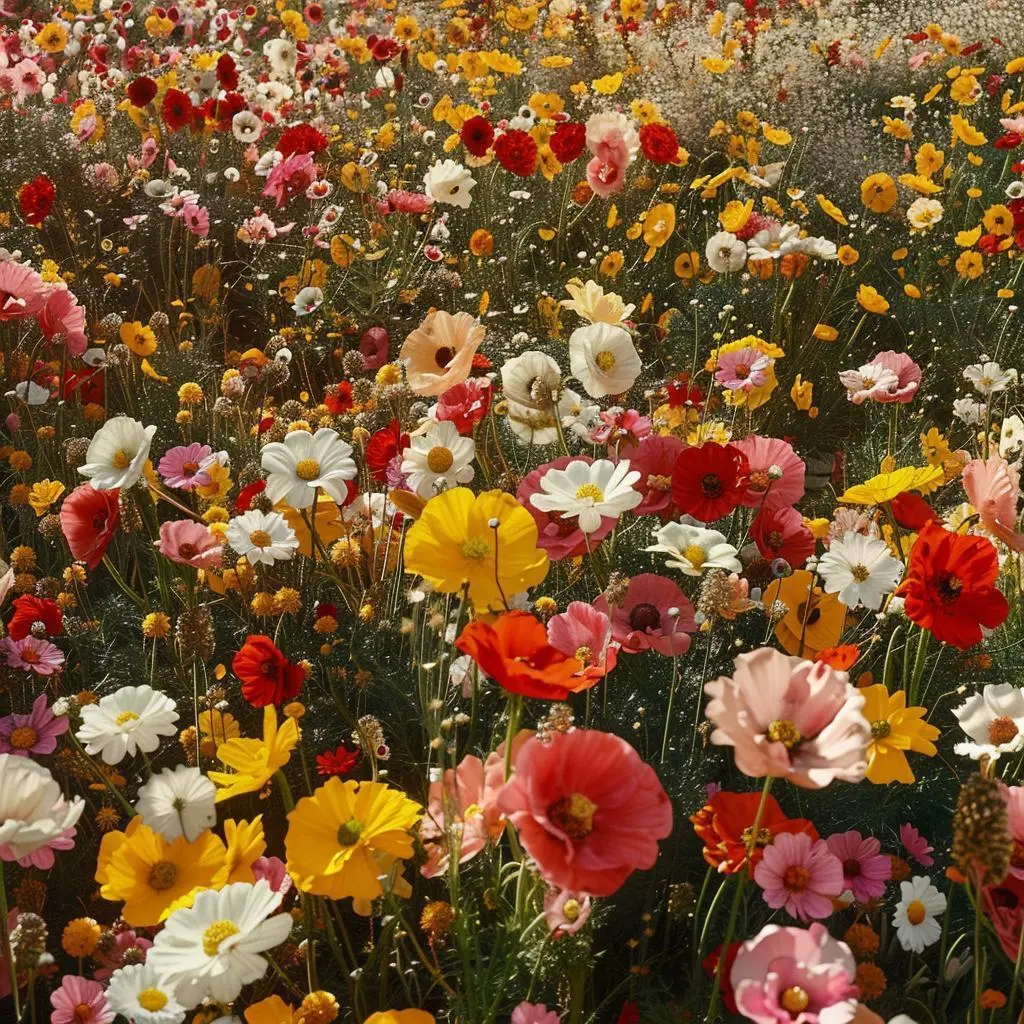 1000 Mixed Wildflower Seeds Flower Seed Pack - Easy to Grow, Partial Shade Tolerant, Ideal for Garden Landscaping