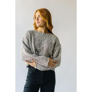 The Saina Two-Tone Sweater in Cream + Black
