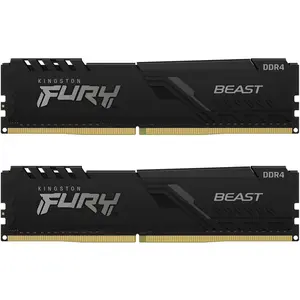 Kingston Value Ram KF432C16BBK2-16 FURY Beast 16GB Kit DDR4 3200MHz CL16 Desktop RAM, Black