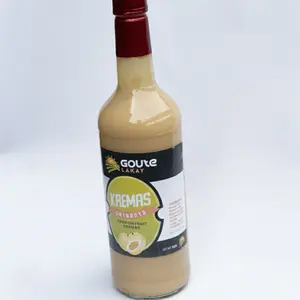 Goute Lakay Kremas Grenadya Passion Fruit Cream 750ml Rich Creamy Blend with Evaporated Milk Condensed Milk Spices Vanilla Extract