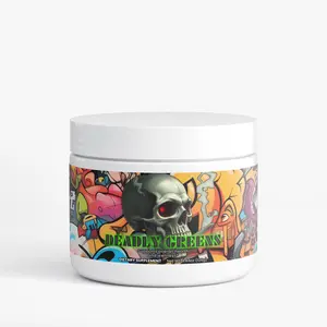 Deadly Greens Superfood Barley Spirulina Green Tea & More Natural Vitamin Mineral Supplement USA Made 126g Powder for Healthcare Dietary Edible Seed Fitness